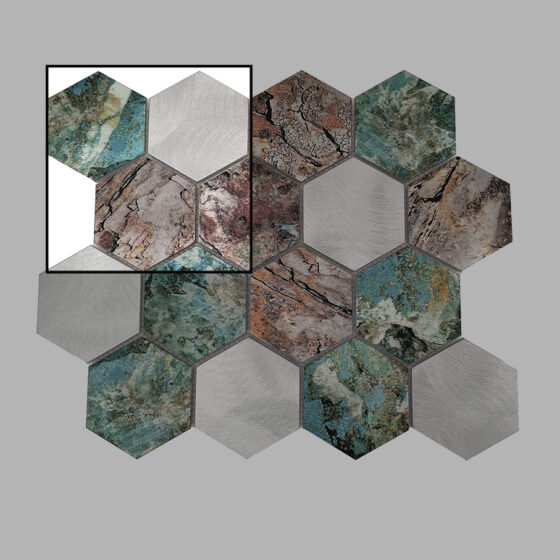 Vzorka Allumi Hexagon Patina 73