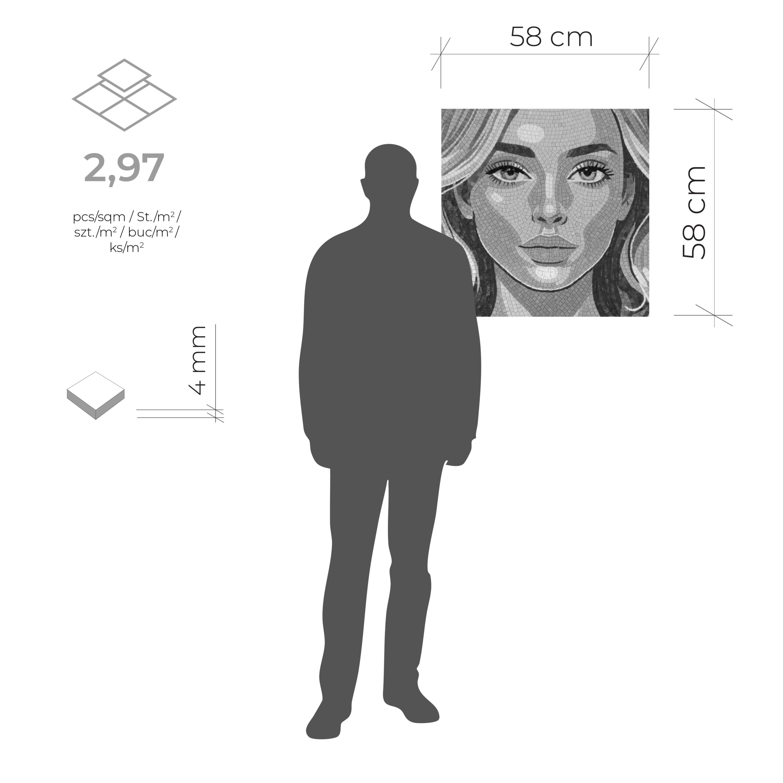 Blonde Girl – 58×58 cm